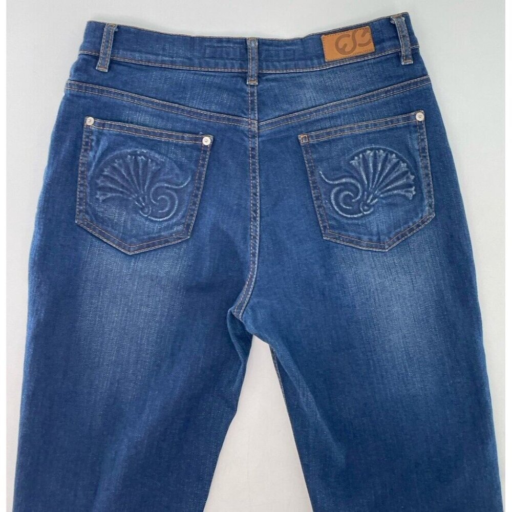 Escada Sport Women’s Denim Cropped Button Accent Jeans Size 38 Made In Italy - Picture 3 of 10